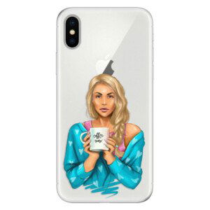 Silikónové puzdro iSaprio - Coffe Now - Blond - iPhone X