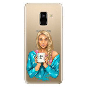 Odolné silikónové puzdro iSaprio - Coffe Now - Blond - Samsung Galaxy A8 2018