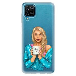 Odolné silikónové puzdro iSaprio - Coffe Now - Blond - Samsung Galaxy A12