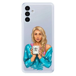 Odolné silikónové puzdro iSaprio - Coffe Now - Blond - Samsung Galaxy A13 5G