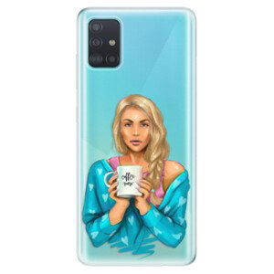 Odolné silikónové puzdro iSaprio - Coffe Now - Blond - Samsung Galaxy A51