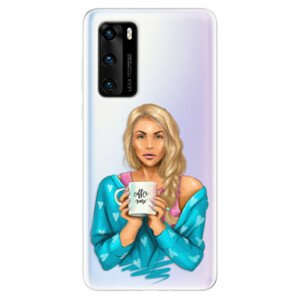 Odolné silikónové puzdro iSaprio - Coffe Now - Blond - Huawei P40