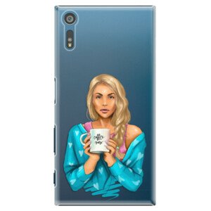 Plastové puzdro iSaprio - Coffe Now - Blond - Sony Xperia XZ