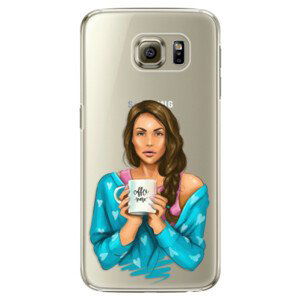 Plastové puzdro iSaprio - Coffe Now - Brunette - Samsung Galaxy S6 Edge Plus