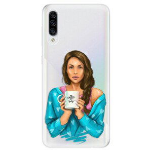 Odolné silikónové puzdro iSaprio - Coffe Now - Brunette - Samsung Galaxy A30s