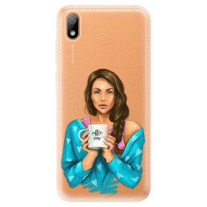 Odolné silikónové puzdro iSaprio - Coffe Now - Brunette - Huawei Y5 2019