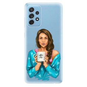 Odolné silikónové puzdro iSaprio - Coffe Now - Brunette - Samsung Galaxy A72