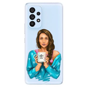 Odolné silikónové puzdro iSaprio - Coffe Now - Brunette - Samsung Galaxy A73 5G