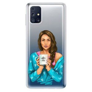 Odolné silikónové puzdro iSaprio - Coffe Now - Brunette - Samsung Galaxy M31s