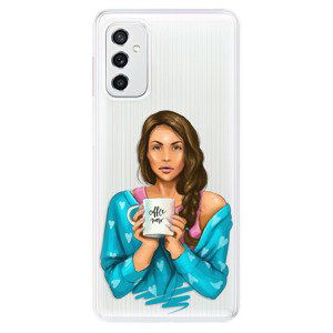 Odolné silikónové puzdro iSaprio - Coffe Now - Brunette - Samsung Galaxy M52 5G