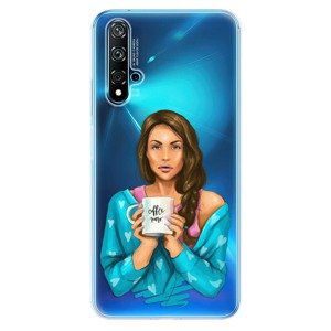 Odolné silikónové puzdro iSaprio - Coffe Now - Brunette - Huawei Nova 5T