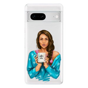 Odolné silikónové puzdro iSaprio - Coffe Now - Brunette - Google Pixel 7 5G