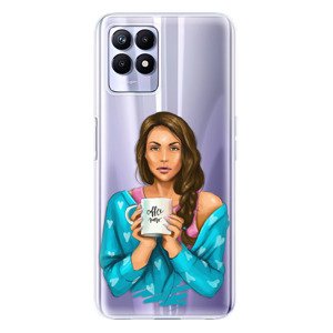 Odolné silikónové puzdro iSaprio - Coffe Now - Brunette - Realme 8i