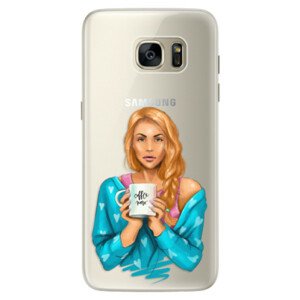 Silikónové puzdro iSaprio - Coffe Now - Redhead - Samsung Galaxy S7