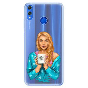 Silikónové puzdro iSaprio - Coffe Now - Redhead - Huawei Honor 8X