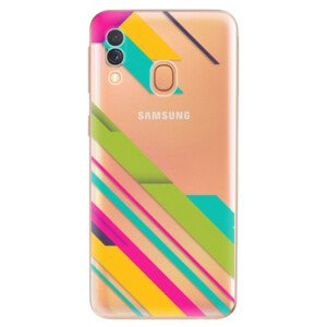 Odolné silikónové puzdro iSaprio - Color Stripes 03 - Samsung Galaxy A40