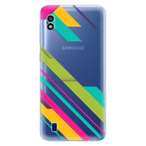 Odolné silikónové puzdro iSaprio - Color Stripes 03 - Samsung Galaxy A10