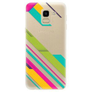 Odolné silikónové puzdro iSaprio - Color Stripes 03 - Samsung Galaxy J6