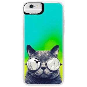 Neónové puzdro Blue iSaprio - Crazy Cat 01 - iPhone 6 Plus/6S Plus