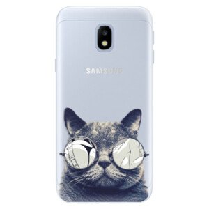 Silikónové puzdro iSaprio - Crazy Cat 01 - Samsung Galaxy J3 2017