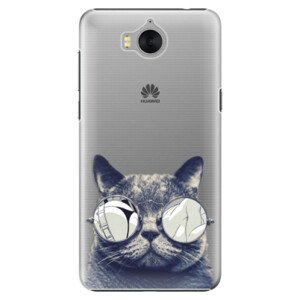 Plastové puzdro iSaprio - Crazy Cat 01 - Huawei Y5 2017 / Y6 2017