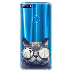 Plastové puzdro iSaprio - Crazy Cat 01 - Huawei Y7 Prime 2018