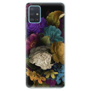 Plastové puzdro iSaprio - Dark Flowers - Samsung Galaxy A51