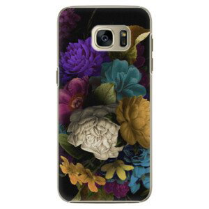 Plastové puzdro iSaprio - Dark Flowers - Samsung Galaxy S7 Edge
