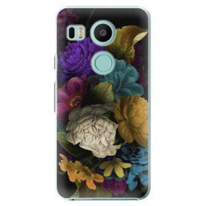 Plastové puzdro iSaprio - Dark Flowers - LG Nexus 5X