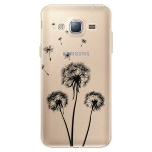 Plastové puzdro iSaprio - Three Dandelions - black - Samsung Galaxy J3 2016