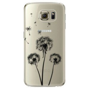 Plastové puzdro iSaprio - Three Dandelions - black - Samsung Galaxy S6 Edge Plus