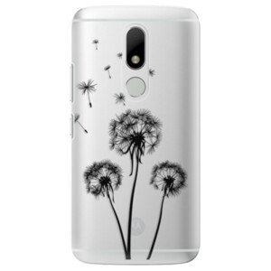 Plastové puzdro iSaprio - Three Dandelions - black - Lenovo Moto M