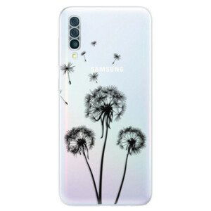 Odolné silikónové puzdro iSaprio - Three Dandelions - black - Samsung Galaxy A50