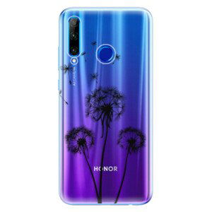 Odolné silikónové puzdro iSaprio - Three Dandelions - black - Huawei Honor 20 Lite