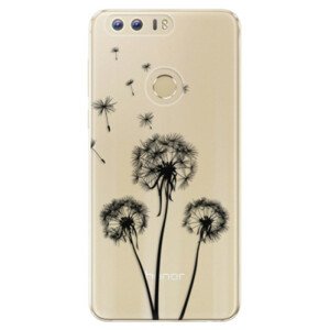 Odolné silikónové puzdro iSaprio - Three Dandelions - black - Huawei Honor 8