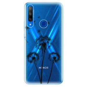 Odolné silikónové puzdro iSaprio - Three Dandelions - black - Huawei Honor 9X