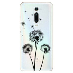 Odolné silikónové puzdro iSaprio - Three Dandelions - black - Xiaomi Mi 9T Pro