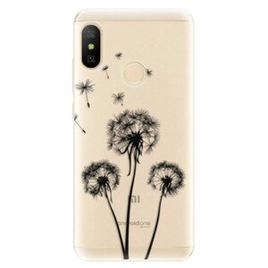 Odolné silikónové puzdro iSaprio - Three Dandelions - black - Xiaomi Mi A2 Lite