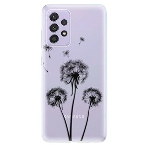 Odolné silikónové puzdro iSaprio - Three Dandelions - black - Samsung Galaxy A52/A52 5G