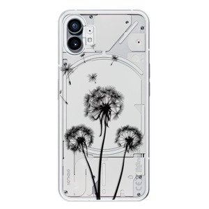 Odolné silikónové puzdro iSaprio - Three Dandelions - black - Nothing Phone (1)