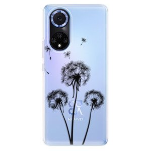 Odolné silikónové puzdro iSaprio - Three Dandelions - black - Huawei Nova 9