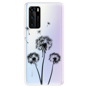 Odolné silikónové puzdro iSaprio - Three Dandelions - black - Huawei P40