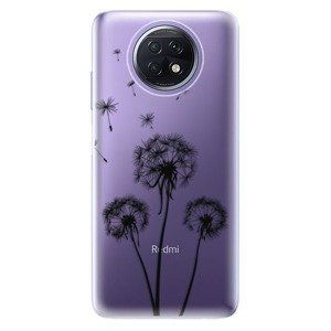 Odolné silikónové puzdro iSaprio - Three Dandelions - black - Xiaomi Redmi Note 9T