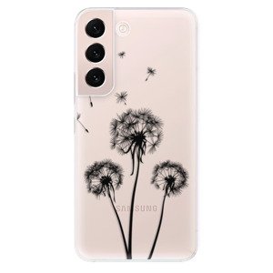 Odolné silikónové puzdro iSaprio - Three Dandelions - black - Samsung Galaxy S22 5G