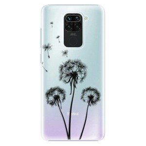 Plastové puzdro iSaprio - Three Dandelions - black - Xiaomi Redmi Note 9