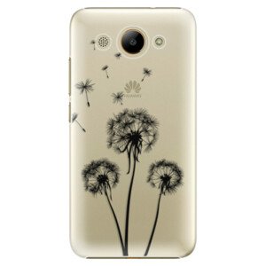 Plastové puzdro iSaprio - Three Dandelions - black - Huawei Y3 2017