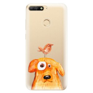 Odolné silikónové puzdro iSaprio - Dog And Bird - Huawei Y6 Prime 2018