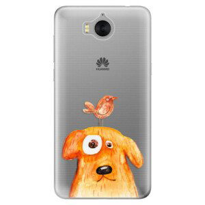 Odolné silikónové puzdro iSaprio - Dog And Bird - Huawei Y5 2017 / Y6 2017