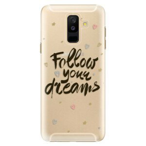 Plastové puzdro iSaprio - Follow Your Dreams - black - Samsung Galaxy A6+