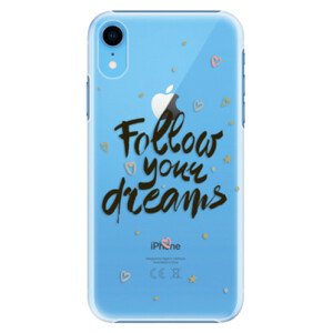 Plastové puzdro iSaprio - Follow Your Dreams - black - iPhone XR